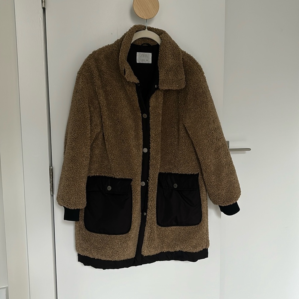 Zara Girl’s Teddy Jacket w/ snap front closure